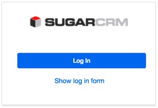 SSO Sugar Login Screen